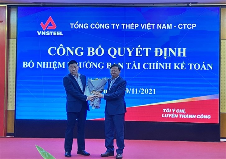 VNSTEEL công bố Quyết định bổ nhiệm Trưởng ban Tài chính Kế toán