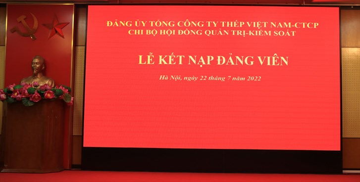 Kết nạp đảng viên mới tại Chi bộ Hội đồng Quản trị - Kiểm soát  Tổng công ty