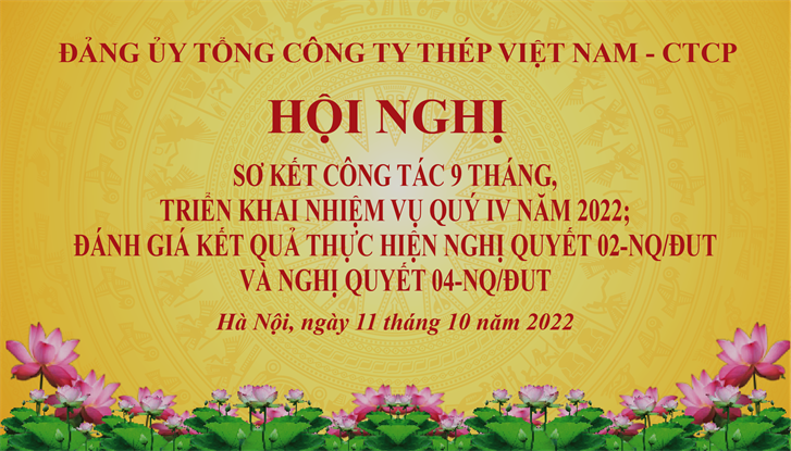Đảng ủy VNSTEEL tổ chức Hội nghị Ban Chấp hành mở rộng sơ kết 9 tháng năm 2022