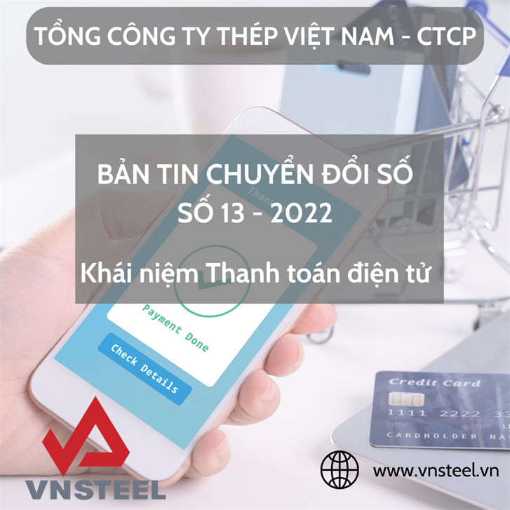 Bản tin Chuyển đổi số VNSTEEL số 13 - 2022 Khái niệm Thanh toán điện tử