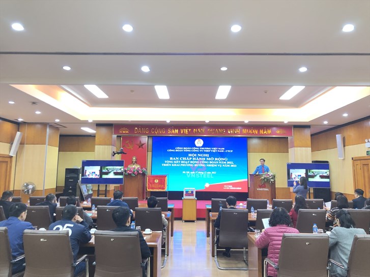 Công đoàn VNSTEEL tổ chức Hội nghị BCH mở rộng và tổng kết công tác năm 2022