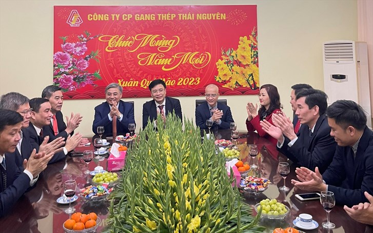 LÃNH ĐẠO VNSTEEL THĂM VÀ ĐỘNG VIÊN CÁC ĐƠN VỊ SẢN XUẤT TRONG DỊP TẾT QUÝ MÃO 2023