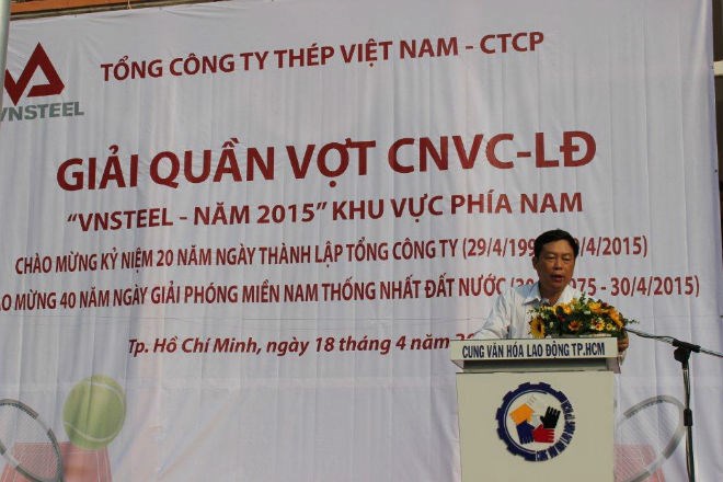 TỔNG CÔNG TY THÉP VIỆT NAM (VNSTEEL) TỔ CHỨC GIẢI QUẦN VỢT CNVCLĐ  KHU VỰC PHÍA NAM NĂM 2015