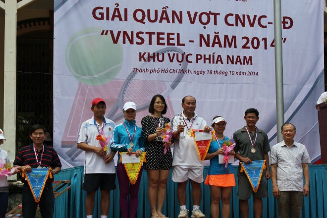 TỔNG CÔNG TY THÉP VIỆT NAM (VNSTEEL) TỔ CHỨC GIẢI QUẦN VỢT CNVCLĐ  KHU VỰC PHÍA NAM NĂM 2014