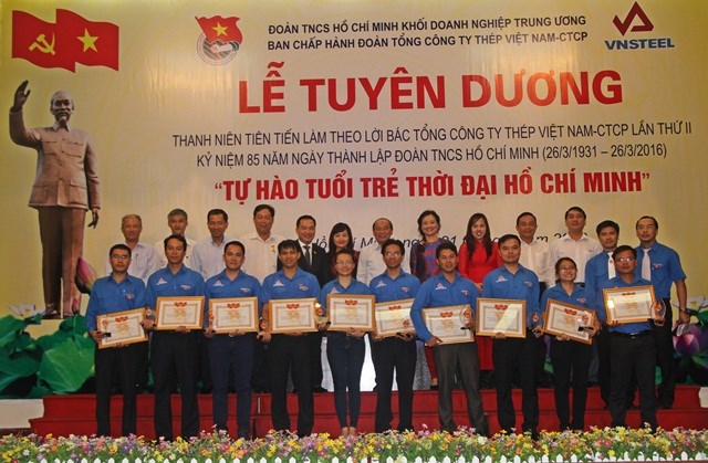 Tuyên dương Thanh niên Tiên tiến làm theo lời Bác VNSTEEL lần thứ II