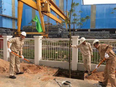 CÔNG ĐOÀN CƠ SỞ “VNSTEEL” PHÁT ĐỘNG TẾT TRỒNG CÂY ĐỜI ĐỜI NHỚ ƠN BÁC HỒ